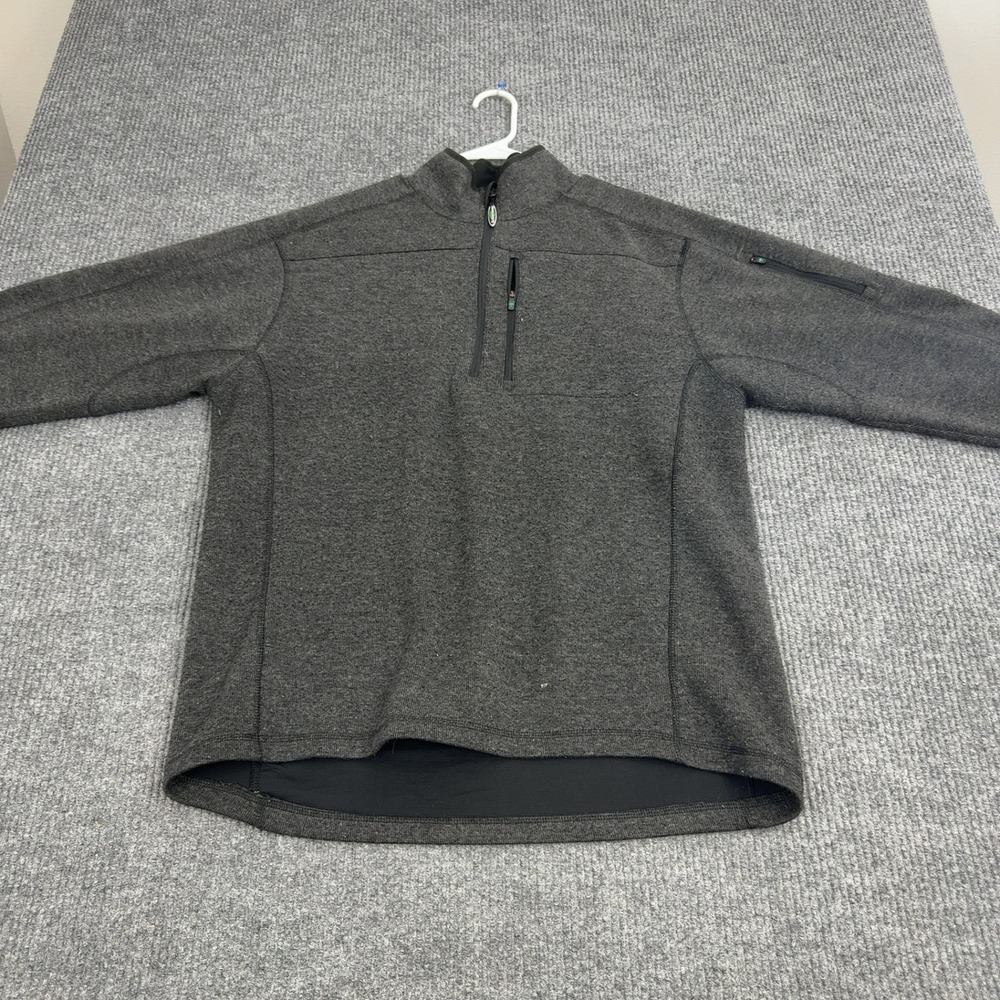 Arborwear‎ Pullover Mens L Gray Fleece Quarter Zip Mock Neck Workwear Utility